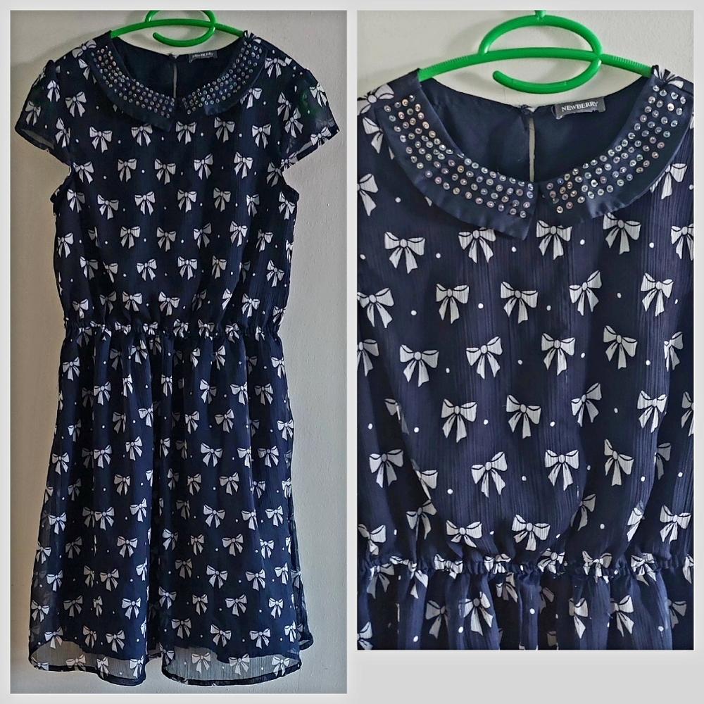 Newberry collard bow dress. Size xs.